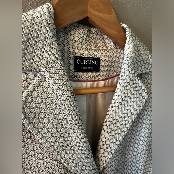 Curling Collection Jacquard 3/4 Sleeve Jacket- Made in France - Picture 7 of 16